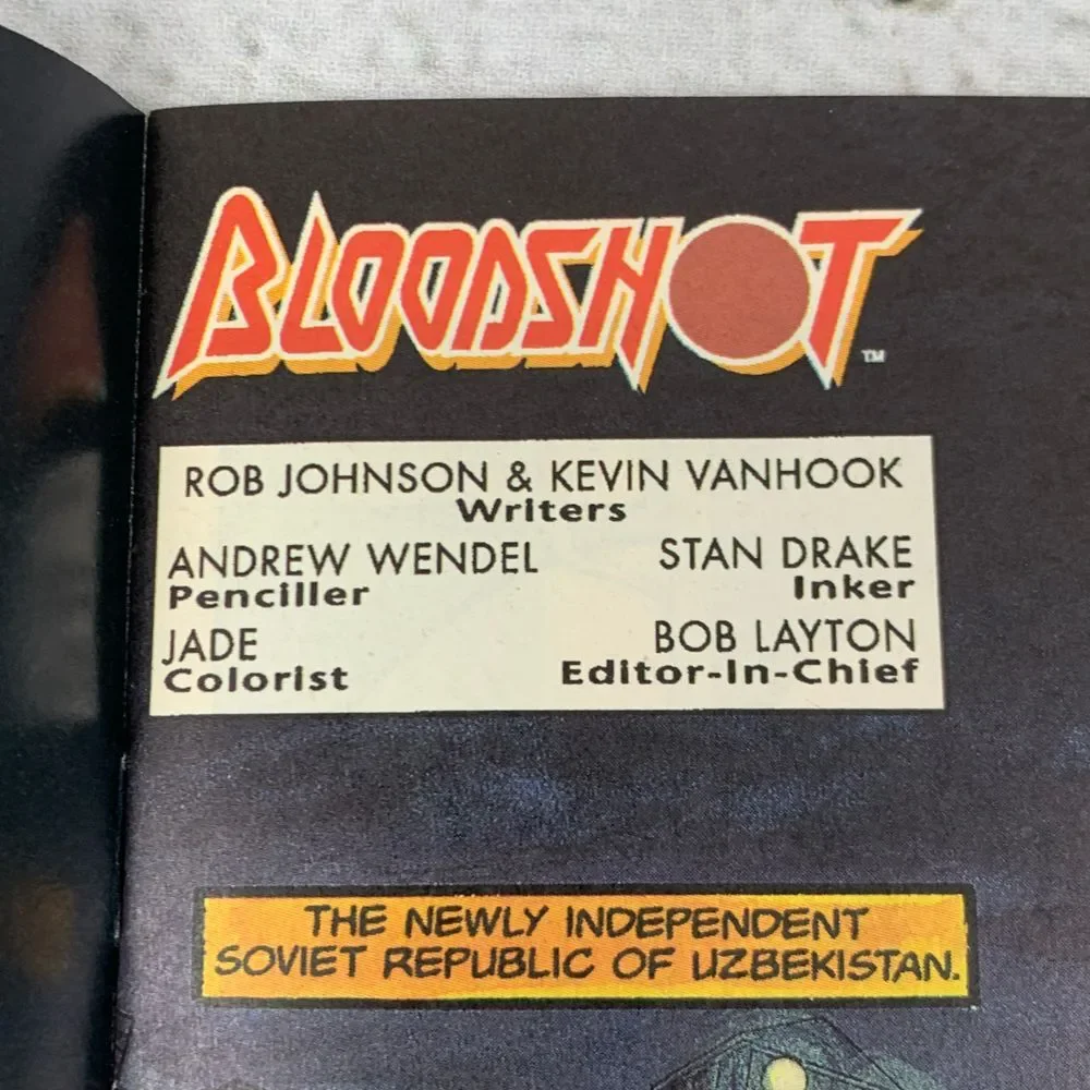 Valiant Bloodshot Comic Book‎ #18 1990s Superhero Action Adventure UNGRADED